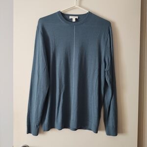 COS Light Blue Fine Merino Wool Crew Sweater M